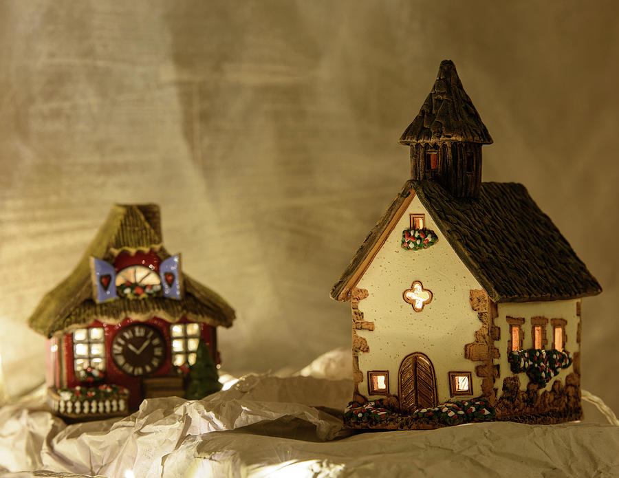 Nativity Christmas Crib Ceramic Houses Photograph By Nicola Simeoni