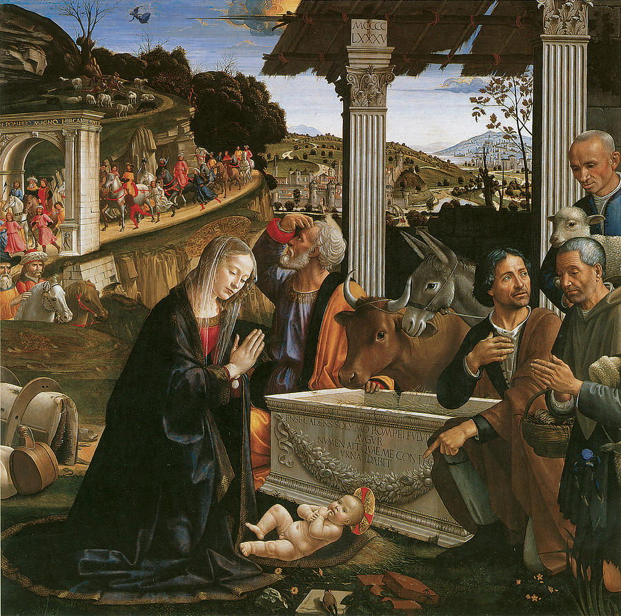 Nativity  Painting by Domenico Ghirlandaio 