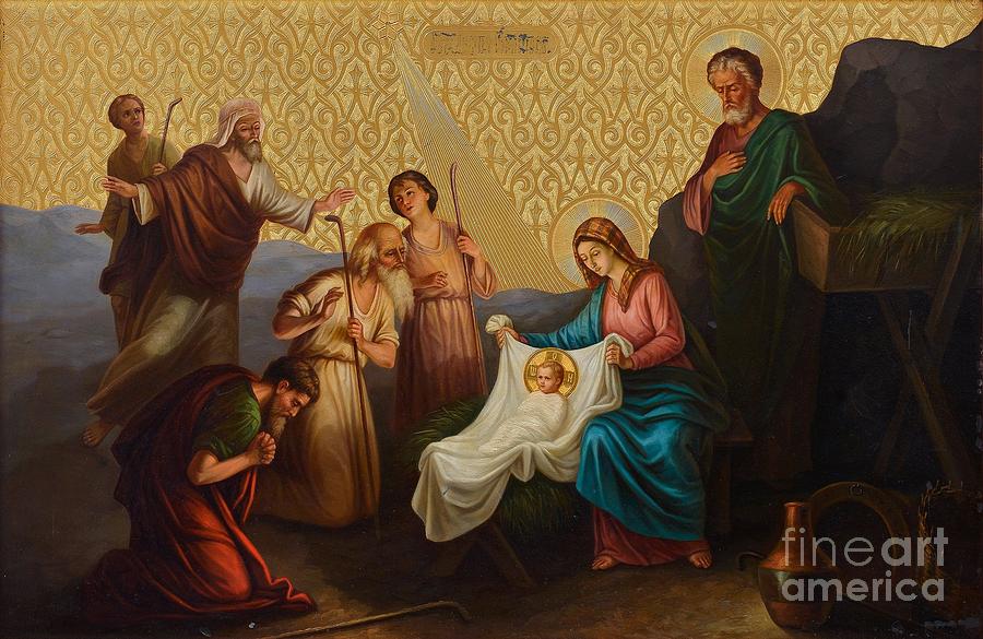 Nativity Of Christ  Painting by MotionAge Designs
