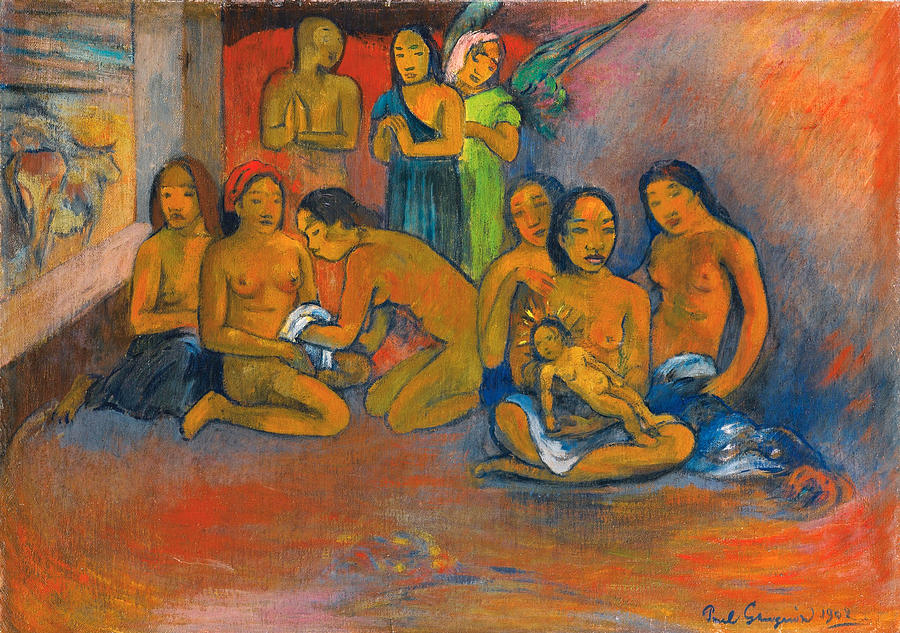 Paul Gauguin Painting - Nativity by Paul Gauguin