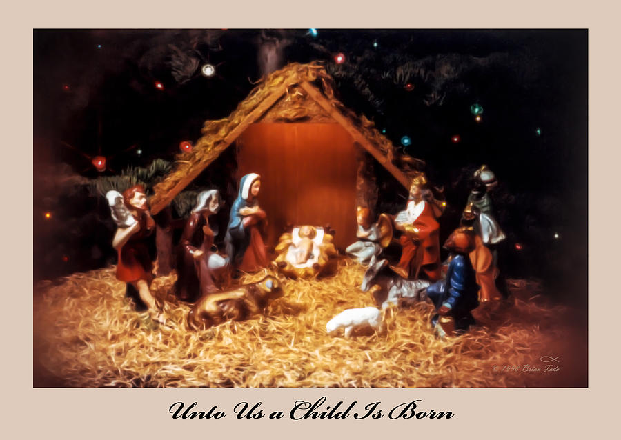 Nativity Scene Greeting Card by Brian Tada Nativity Scene Greeting Card by Brian Tada