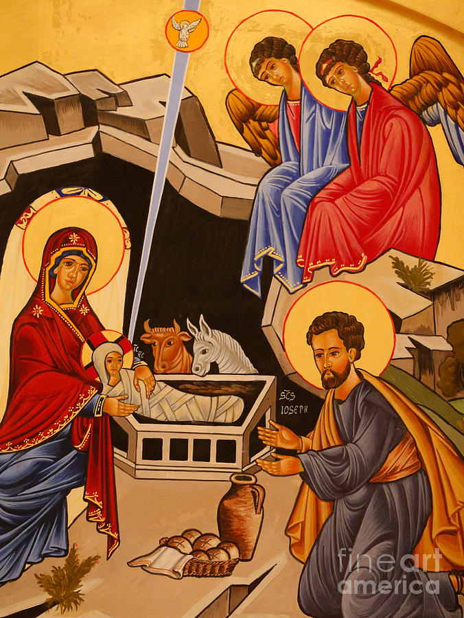 Nativity Scene Painting by Italian School