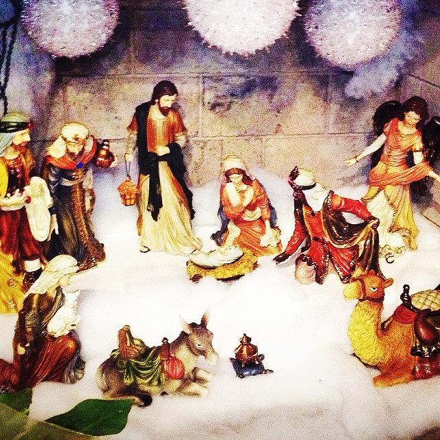 Christmas Photograph - Nativity Scene #nativity #babyjesus by Mae Coy