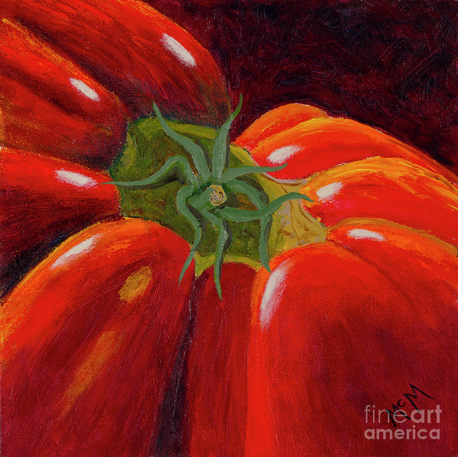 Natura Morta Home Grown Tomato Painting by Garry McMichael