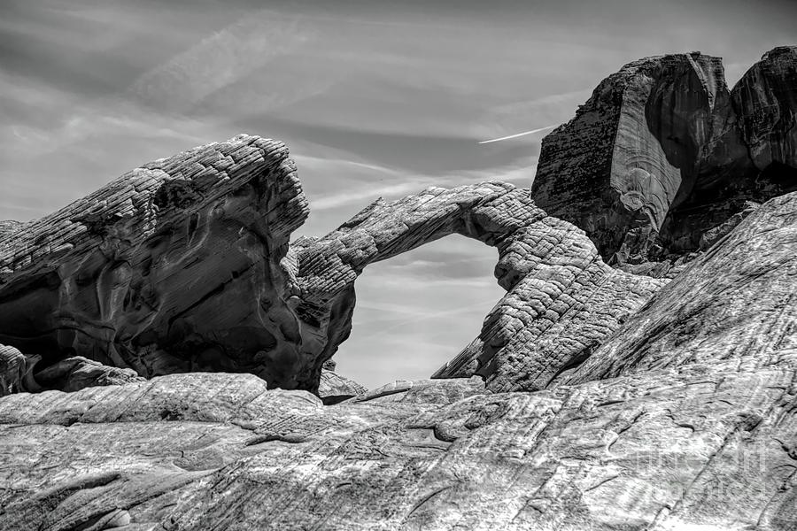 Natural Arch Valley of Fire Nevada Black White Photograph by Chuck Kuhn ...