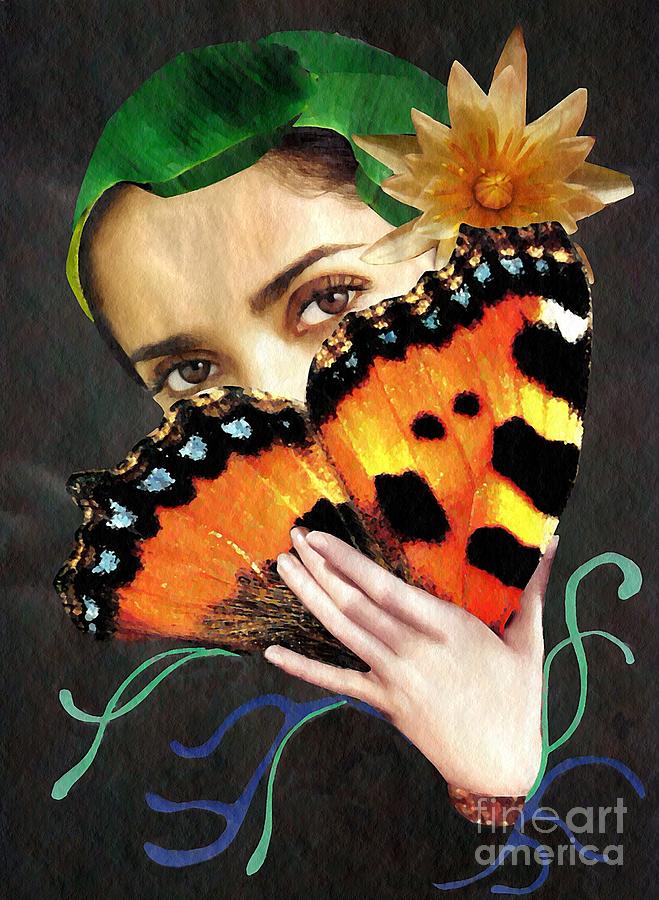 Butterfly Mixed Media - Natural Beauty by Sarah Loft
