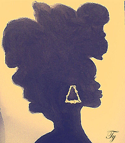 Black Woman Painting - Natural Beauty by Ty