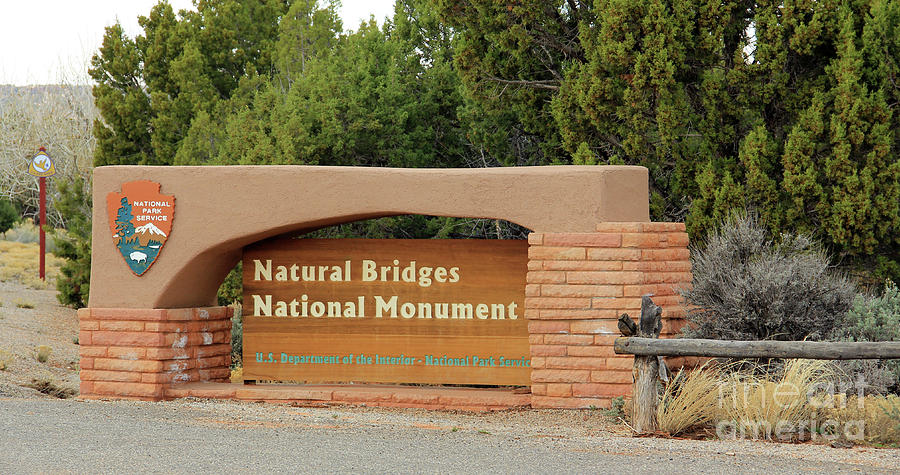 Natural Bridges National Monument Sign 3330 Photograph by Jack Schultz