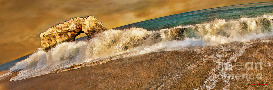 Natural Bridges State Beach Large Wave Photograph by Blake Richards