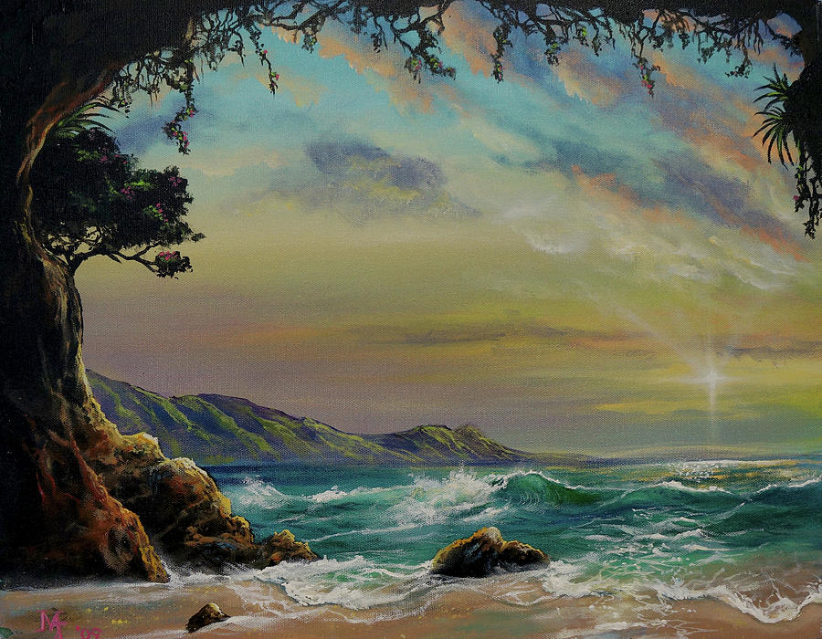 Sunset Painting - Natural Mystic by Marco Aguilar