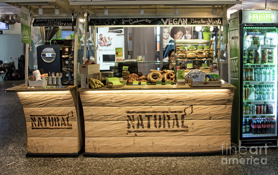 Natural Vegan Food Booth Airport  Photograph by Chuck Kuhn