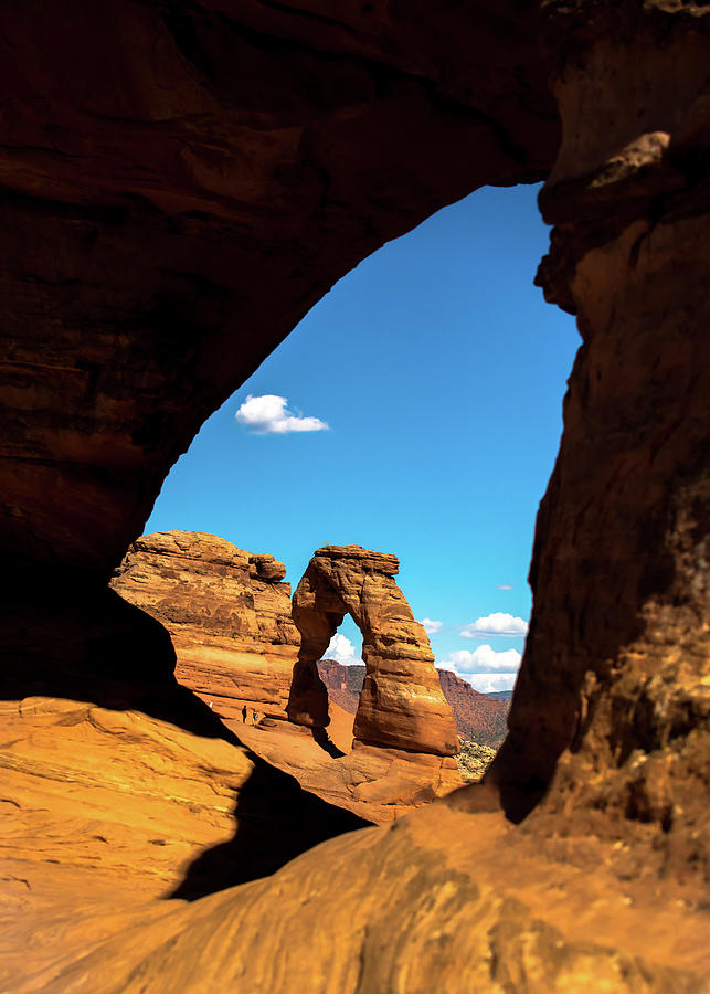 Nature Framing the Delicate Arch - Moab Utah Photograph by Gregory Ballos
