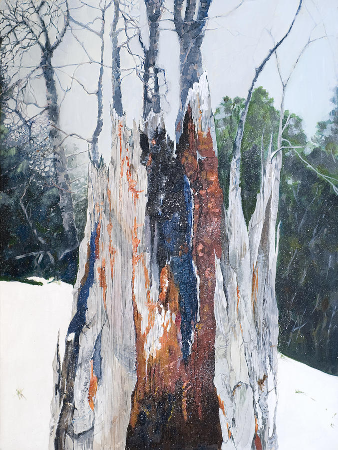 Winter Painting - Nature Giveth and She Taketh Away         by Virginia McLaren