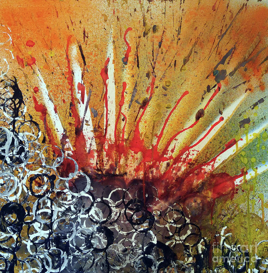 Ink Painting - Nature is life Life is nature Be bright Be bold series by Michael Rados Ink Painting - Nature is life Life is nature Be bright Be bold series by Michael Rados