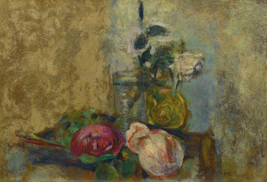 Nature Morte Aux Roses Painting by MotionAge Designs