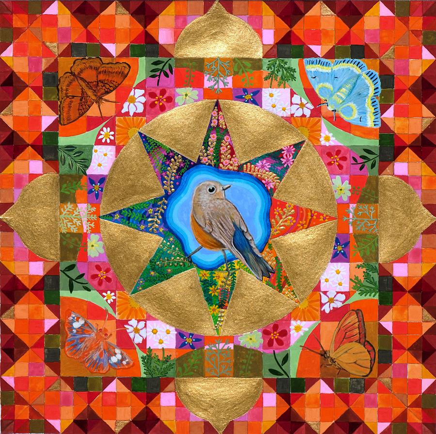 Nature Quilt Painting by Sandy Thurlow
