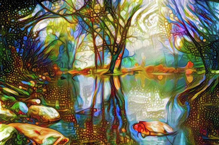 Nature reflections 2 Mixed Media by Lilia S