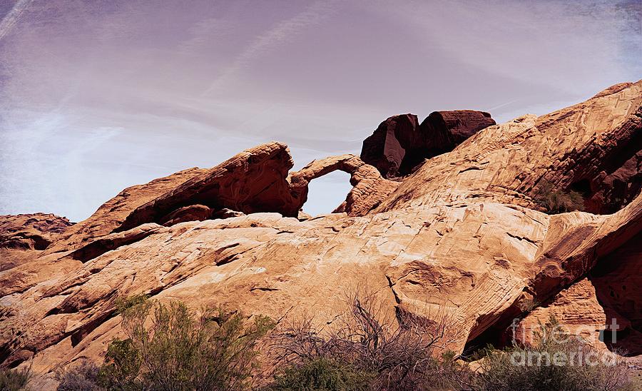 Las Vegas Photograph - Nature Stone Natural Arch Nevada USA by Chuck Kuhn