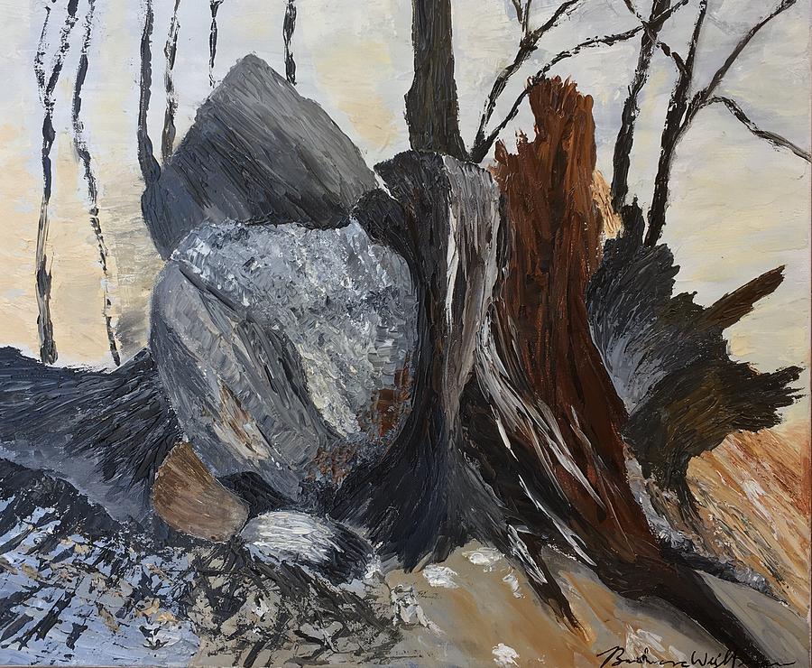 Dramatic Painting - Natures Debris by Barbara Weightman