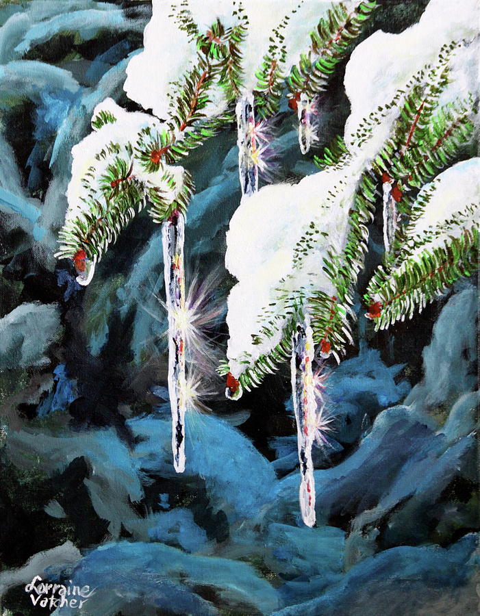 Still Life Painting - Natures decorations by Lorraine Vatcher