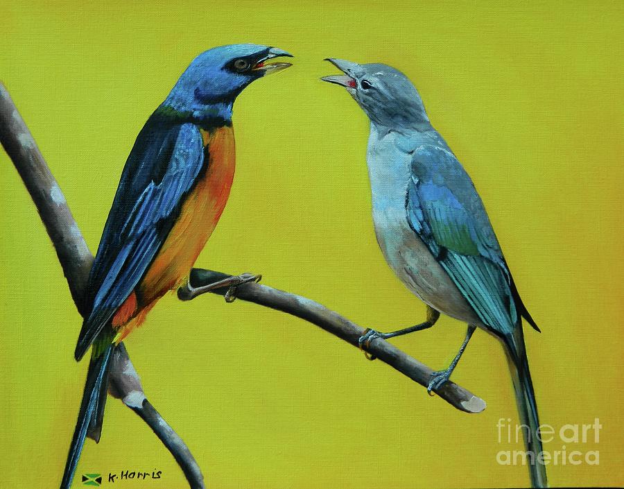 Natures Duet Painting by Kenneth Harris