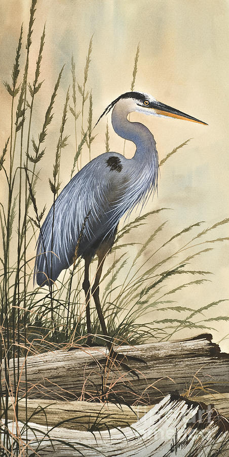 Heron Painting - Natures Harmony by James Williamson