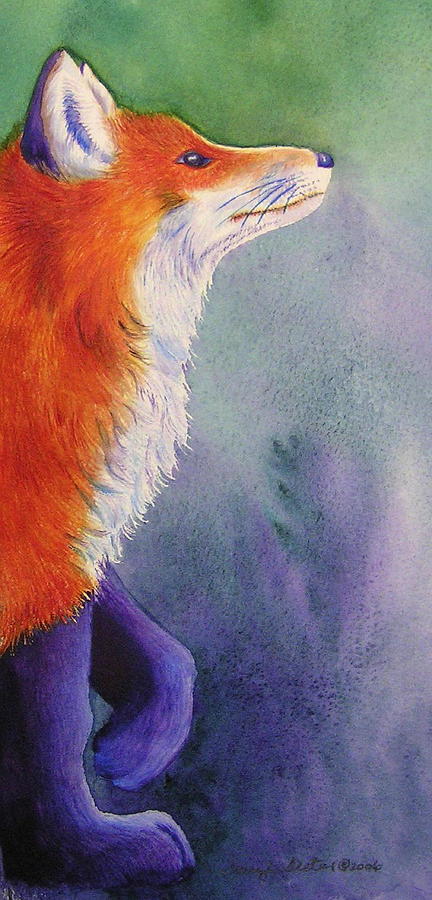 Fox Painting - Natures Redhead by Tracy L Teeter 