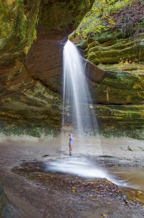 Tioga Falls near Louisville KY Beach Towel by Ina Kratzsch - Fine