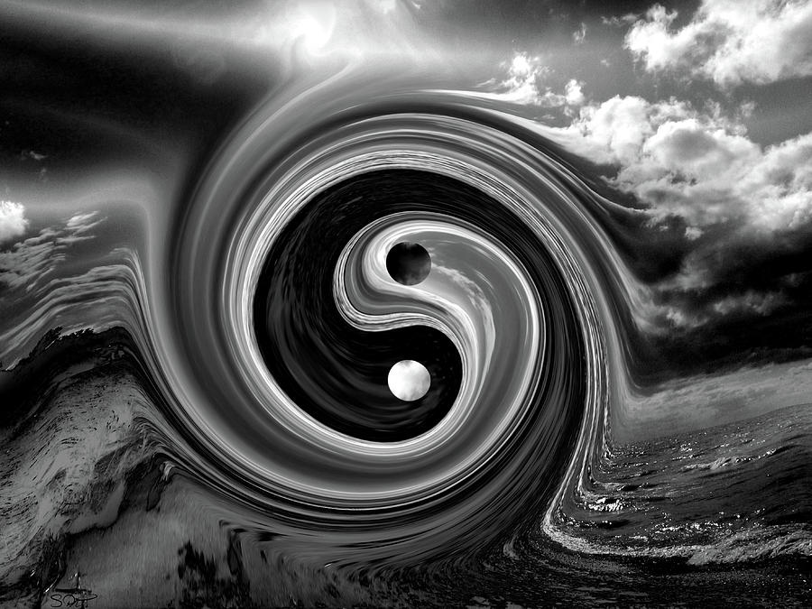 Beste Nature's Yin and Yang Photograph by Abstract Angel Artist Stephen K UP-92