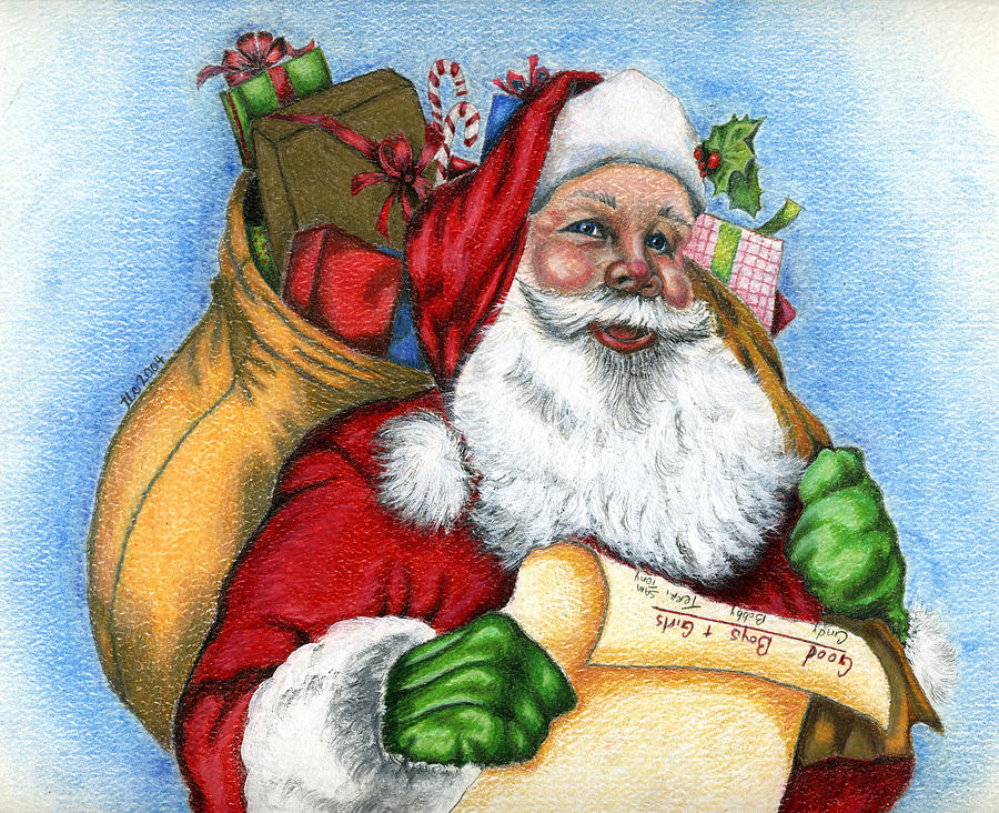 Naughty or Nice Painting by Theresa Cangelosi