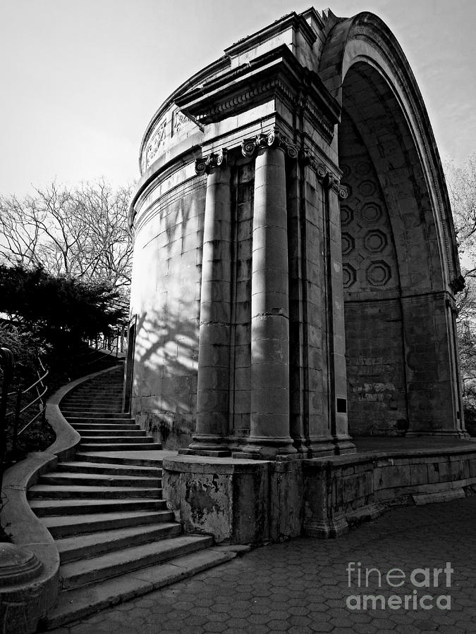 Central Park Photograph - Naumberg Bandshell in Central Park - BW by James Aiken