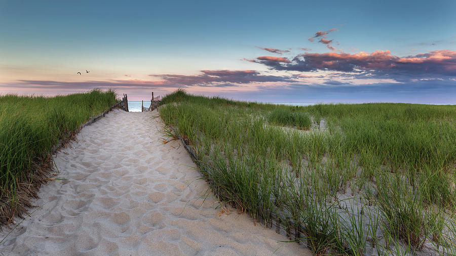 Beach Photograph - Nauset Beach Sunset by Bill Wakeley
