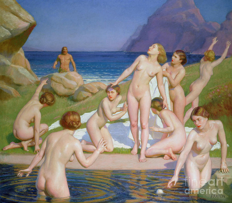 Naked Painting - Nausicaa by William McGregor Paxton by William McGregor Paxton