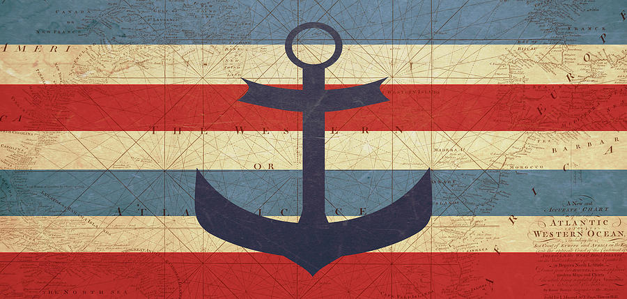 Nautical Anchor  Digital Art by Erin Cadigan