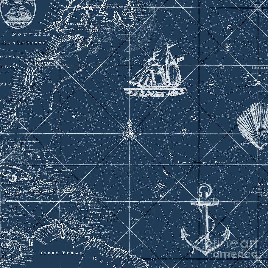 Nautical Blues-D Digital Art by Jean Plout