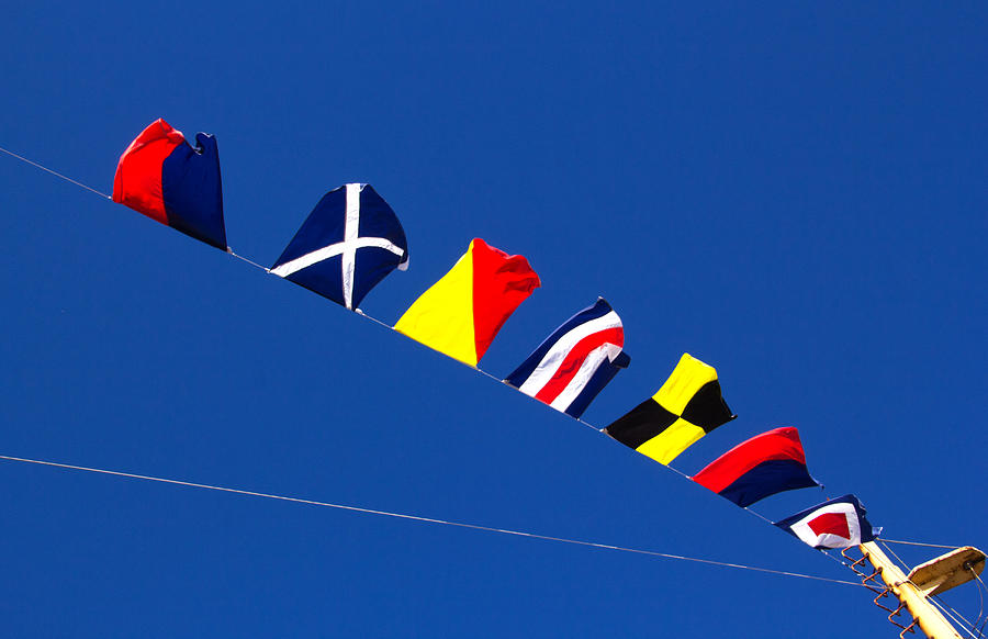 Flag Photograph - Nautical Flags by Carolyn Derstine