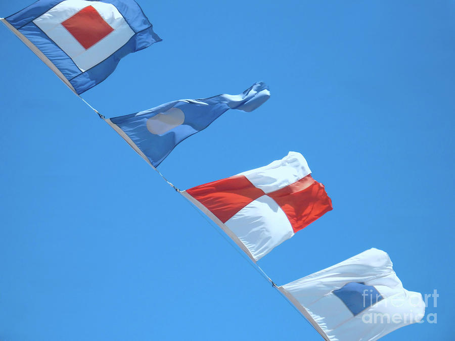 Nautical Flags Flying Photograph by Ann Horn