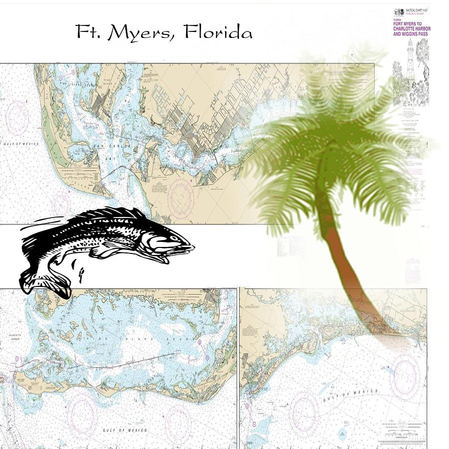 Nautical Ft Myers Florida Digital Art by Florene Welebny