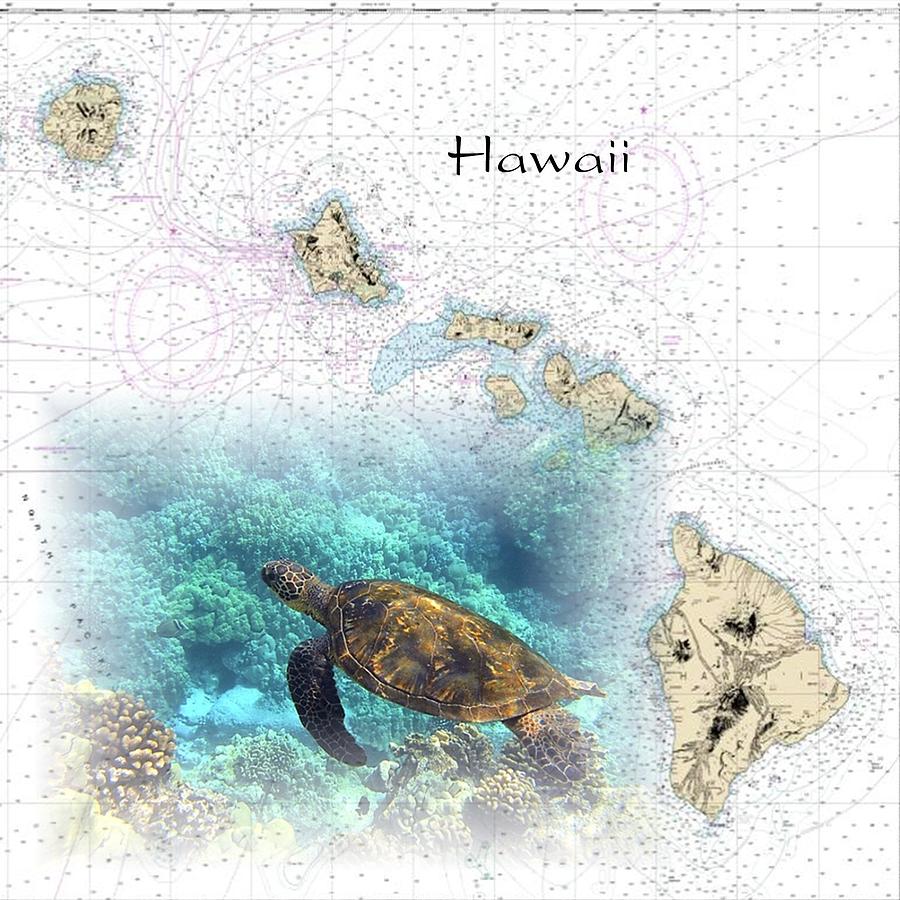 Nautical Hawaiian Islands Digital Art by Florene Welebny