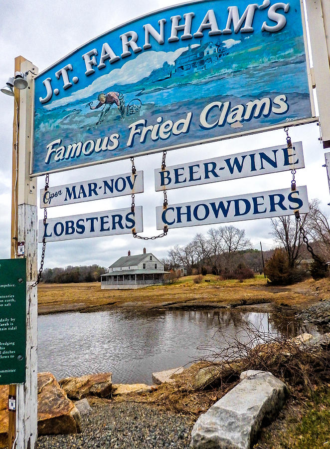 Sign Photograph - Nautical Landmarks in Essex Massachusetts by Nancy De Flon