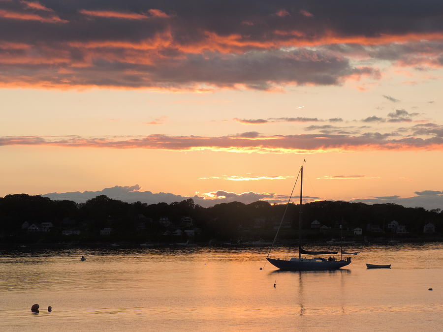Nautical Maine Sunset Photograph by Bill Tomsa