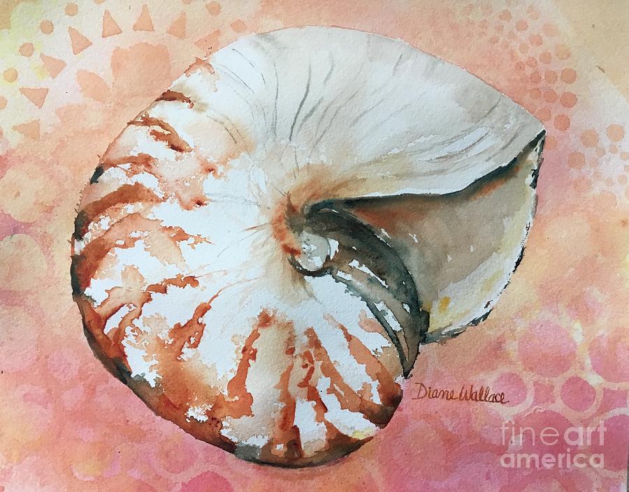 Nautilus Shell Painting By Diane Wallace