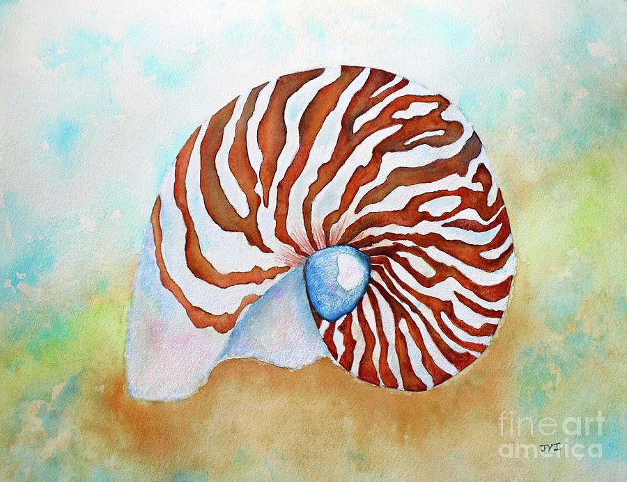 Nautilus Shell Painting by Janet Immordino