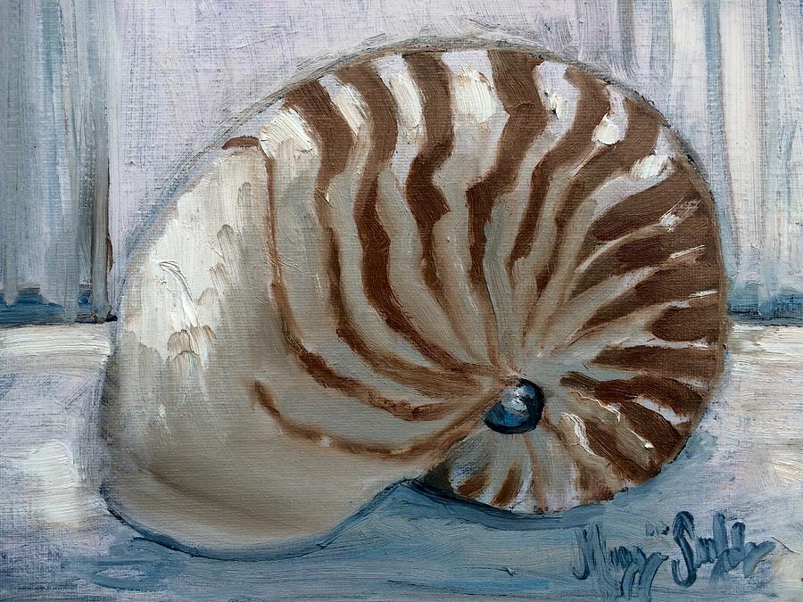 Nautilus Shell Painting by Maggii Sarfaty