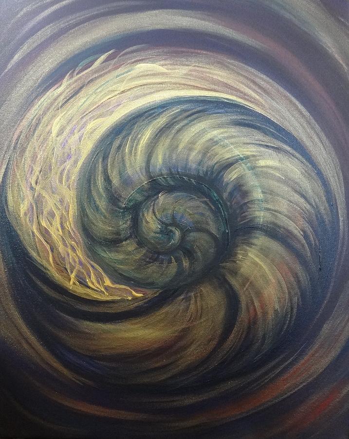 Nautilus Spiral Painting by Michelle Pier