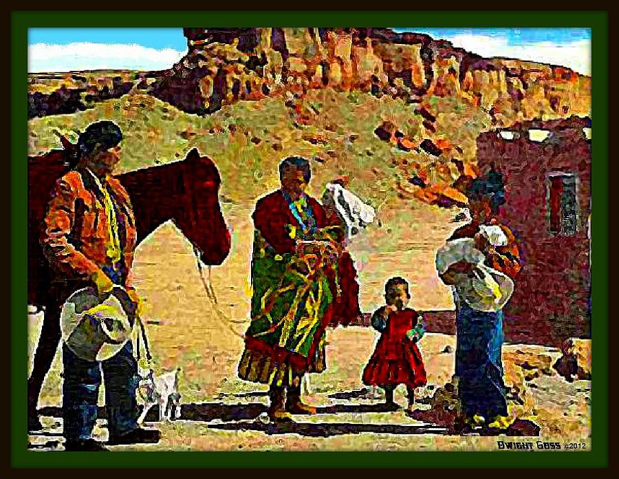 Navajo Hogan In Arizona 1940 Mixed Media by Dwight Goss Pixels