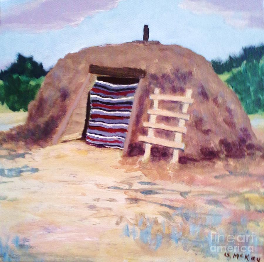 Navajo Hogan Painting by Suzanne McKay