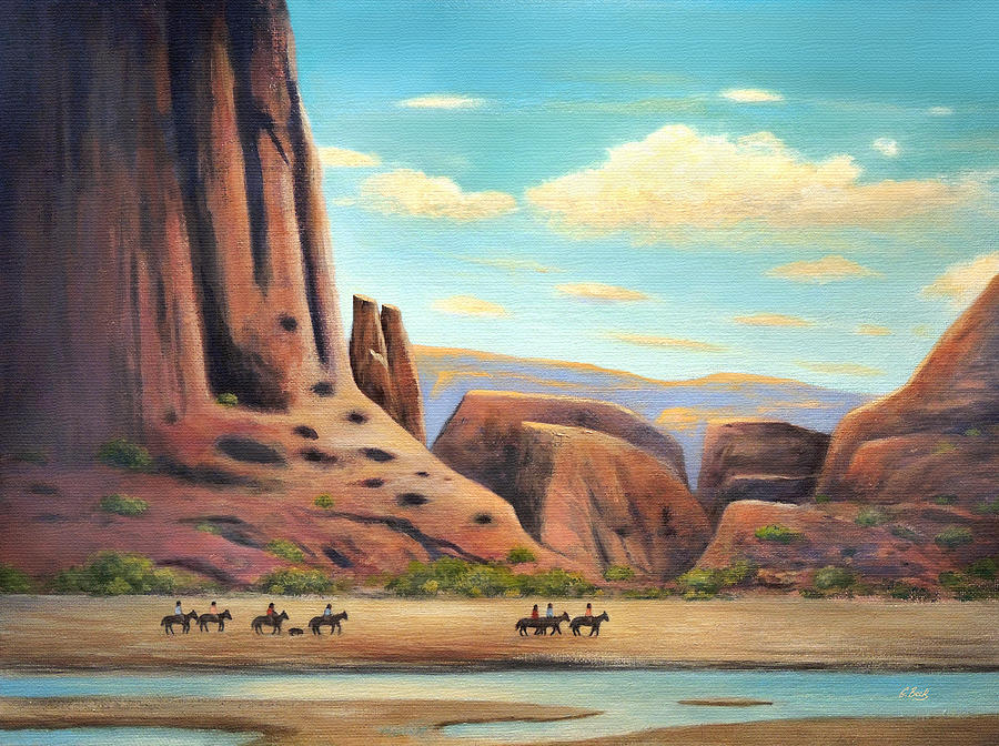 Navajo Riders Painting by Gordon Beck