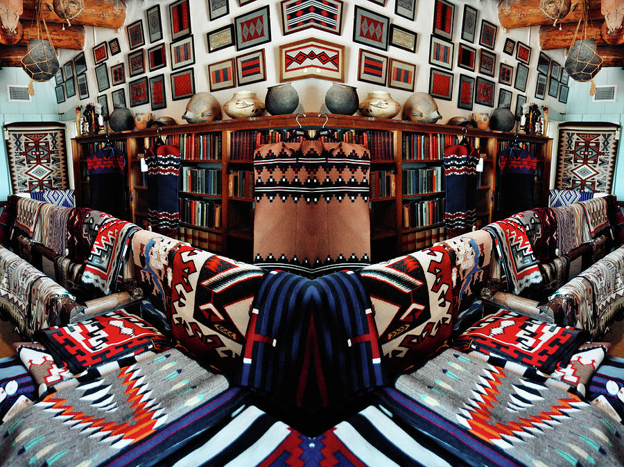 Navajo Rug Room Mirror Photograph by Kyle Hanson