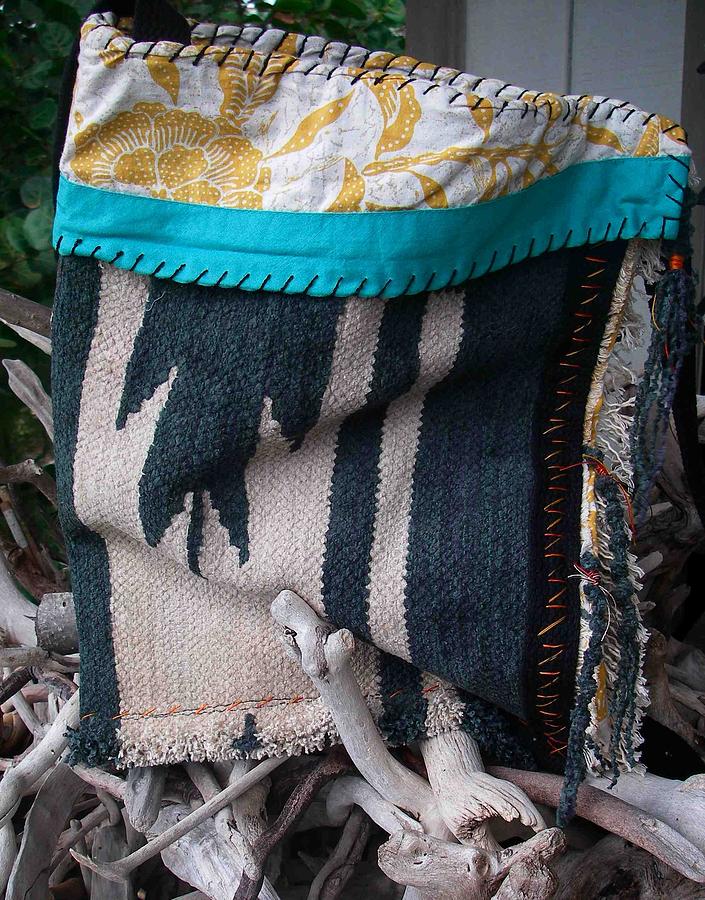 Navajo Pattern Tapestry - Textile - NAVAJO Turquoise   NOMADIC BAG by Krisha Fairchild